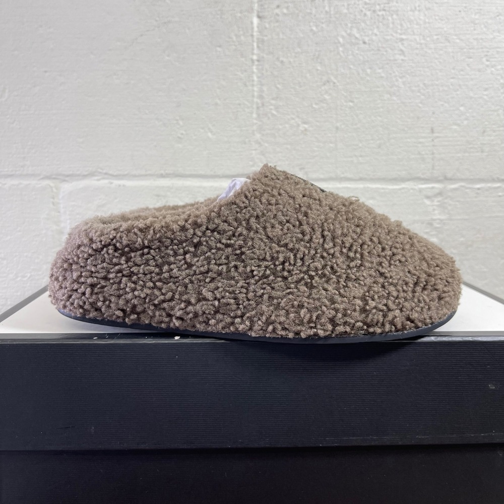 Bombas Sunday Slipper Brown Fuzzy Sherpa House Shoes‎ Slip On Women's 6 US